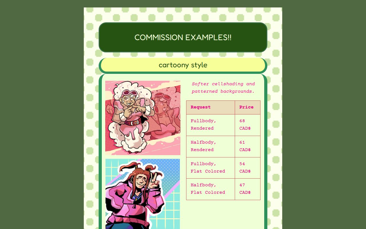 Az's Commission Sheet